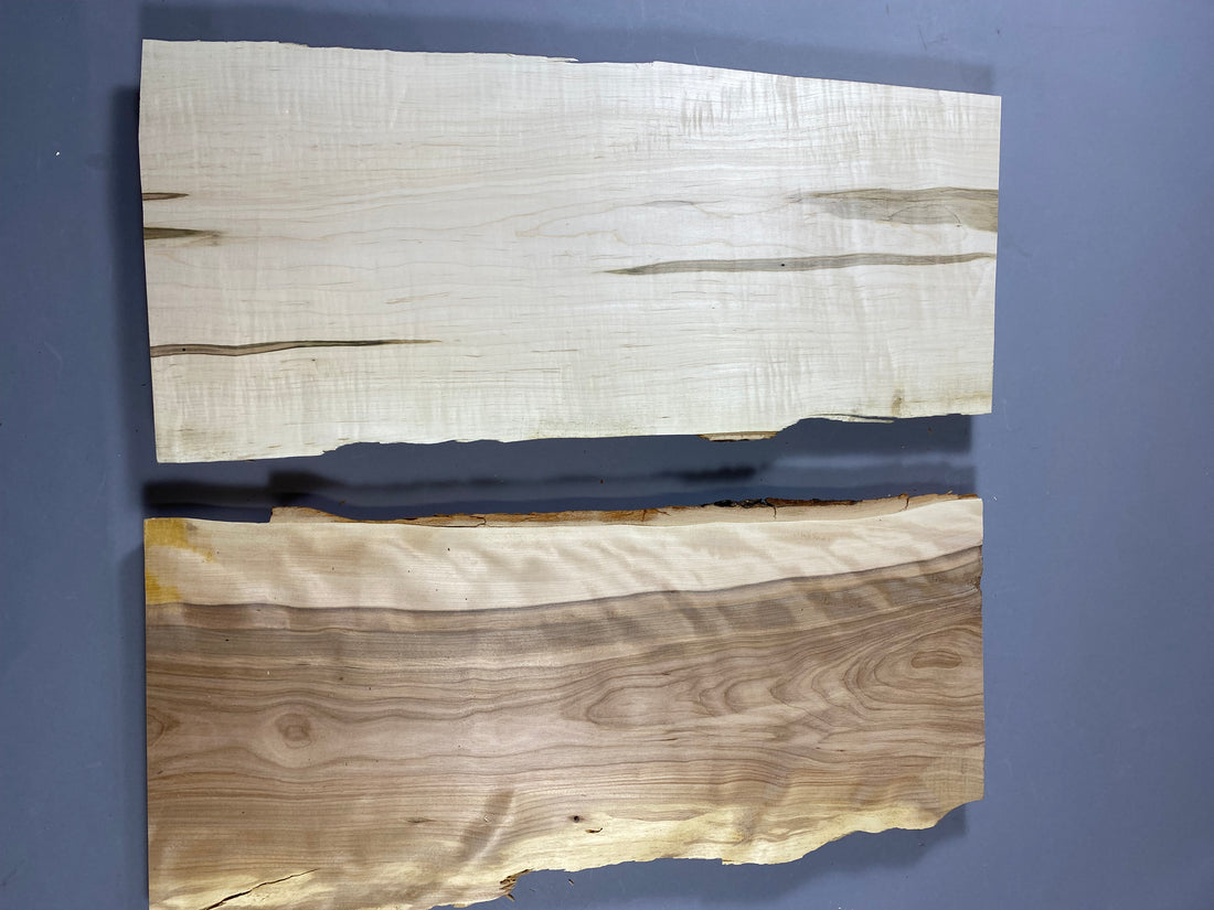 2 live edge charcuterie project boards