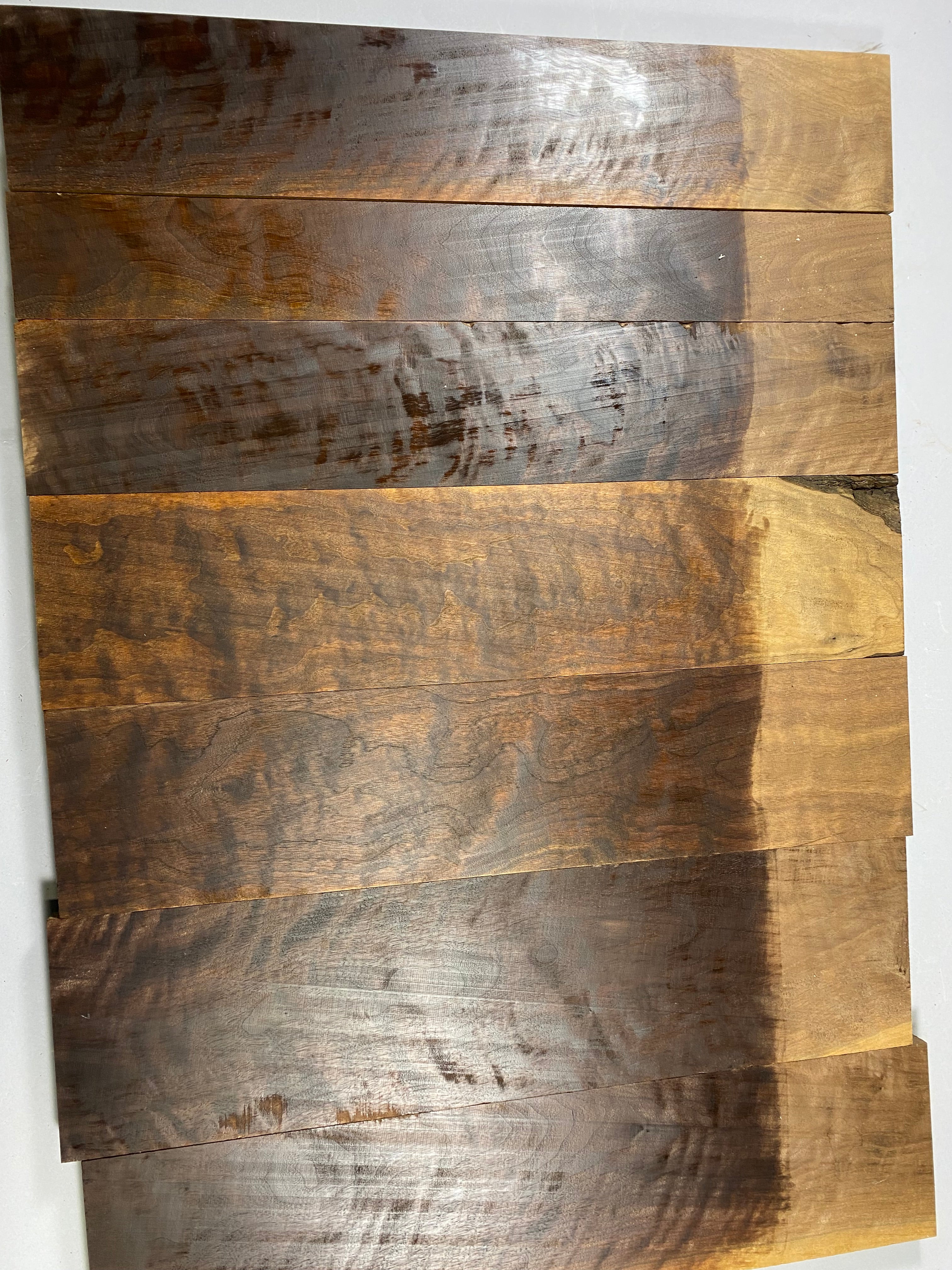 4/4 Roasted curly walnut large flat rate box