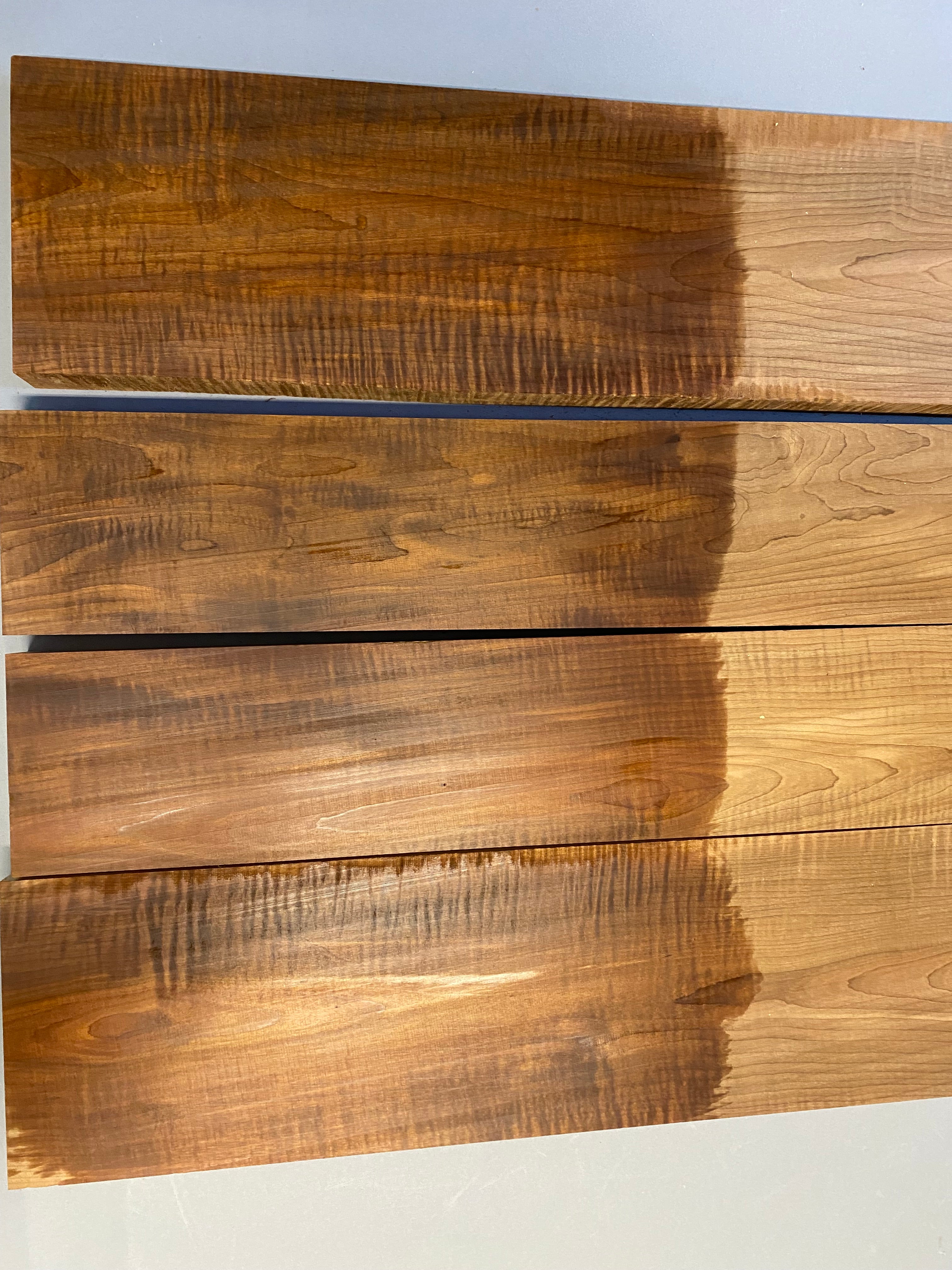 6/4 roasted curly maple 4 pc box