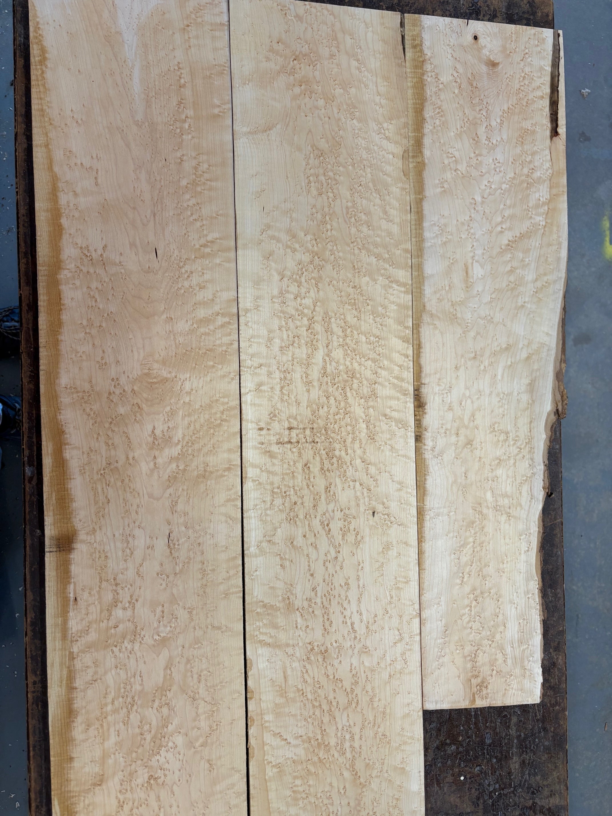4/4 3 piece set of birdseye maple-44BE1008-$200 Includes Shipping