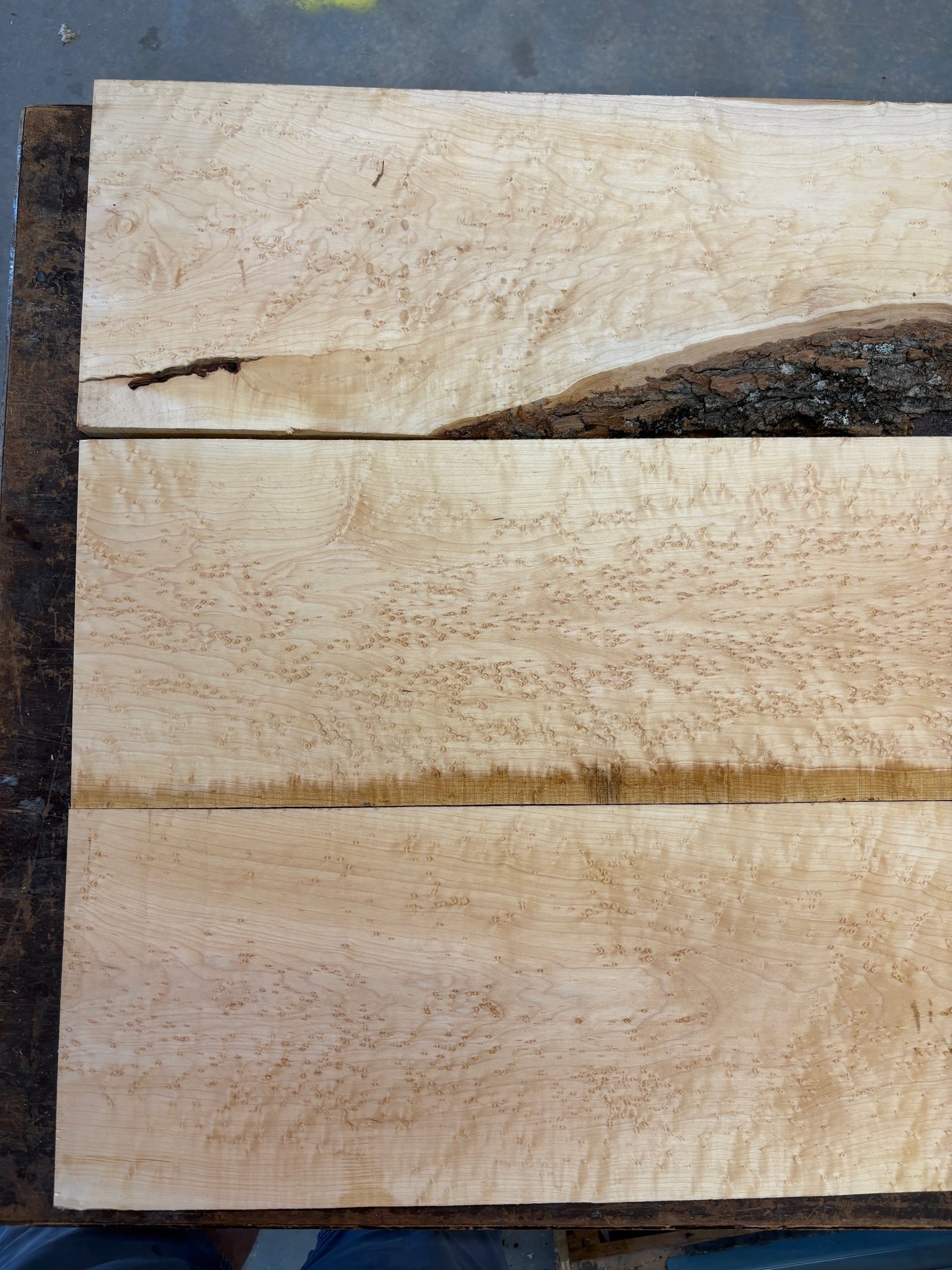 4/4 3 piece set of birdseye maple-44BE1008-$200 Includes Shipping