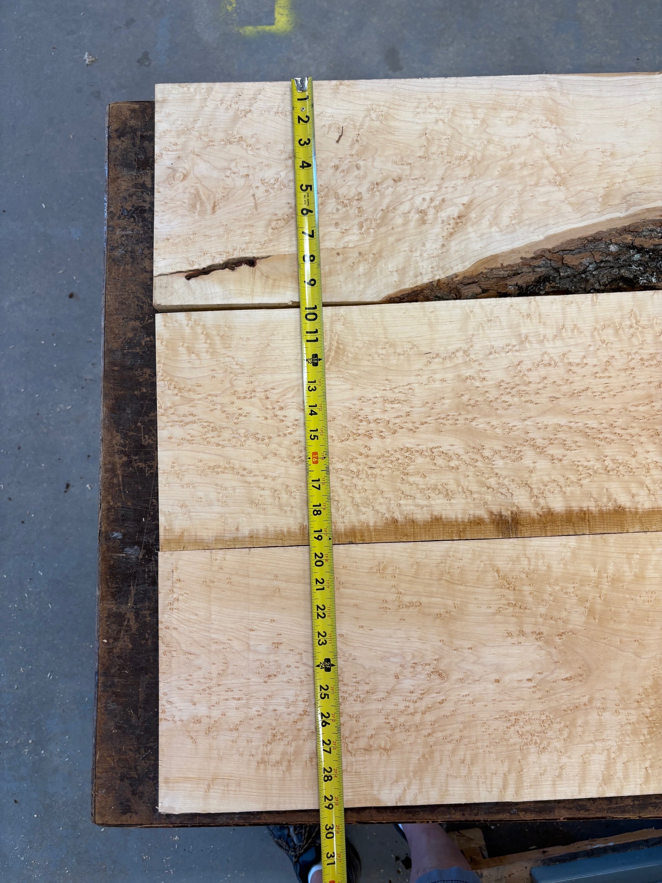 4/4 3 piece set of birdseye maple-44BE1008-$200 Includes Shipping