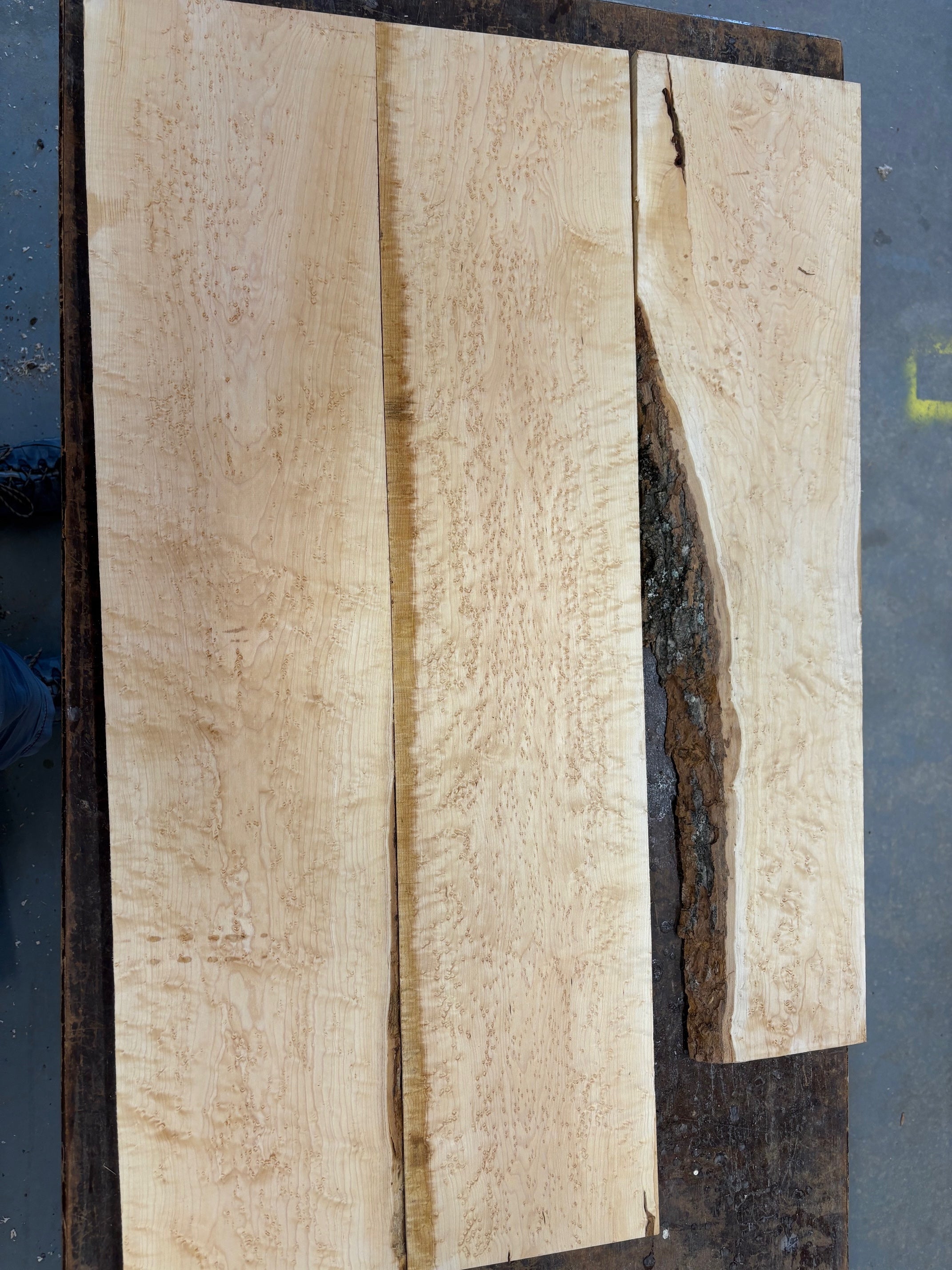 4/4 3 piece set of birdseye maple-44BE1008-$200 Includes Shipping