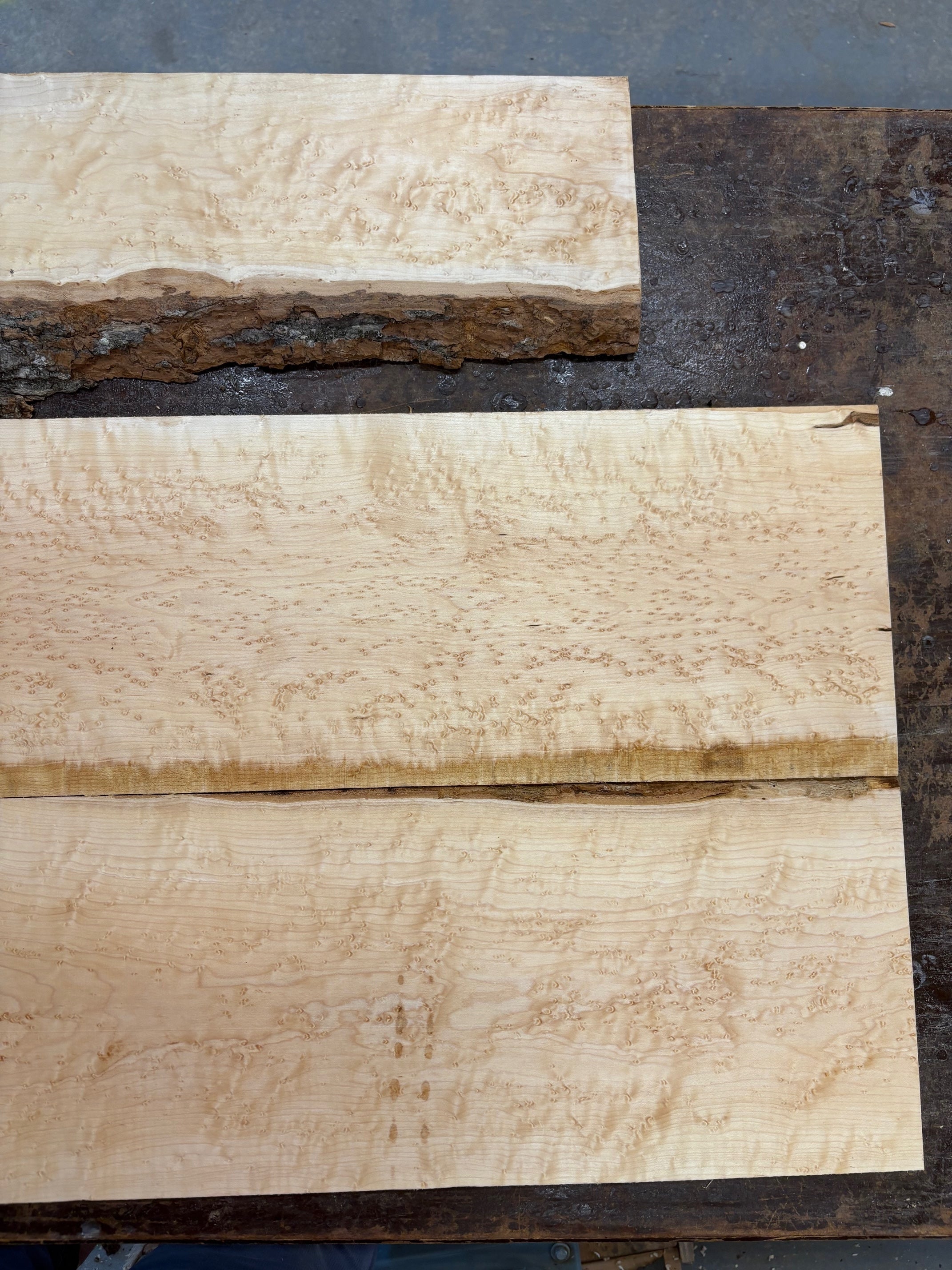 4/4 3 piece set of birdseye maple-44BE1008-$200 Includes Shipping
