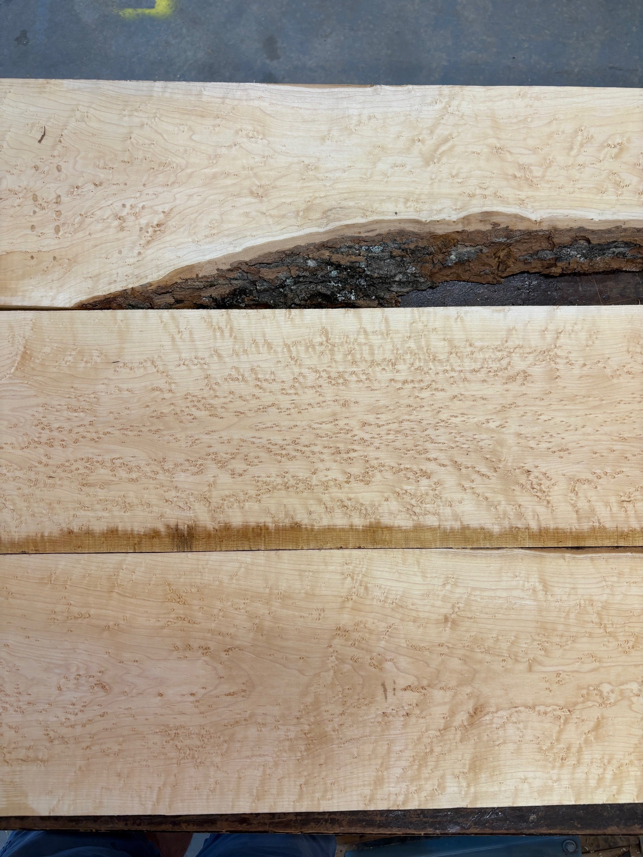 4/4 3 piece set of birdseye maple-44BE1008-$200 Includes Shipping