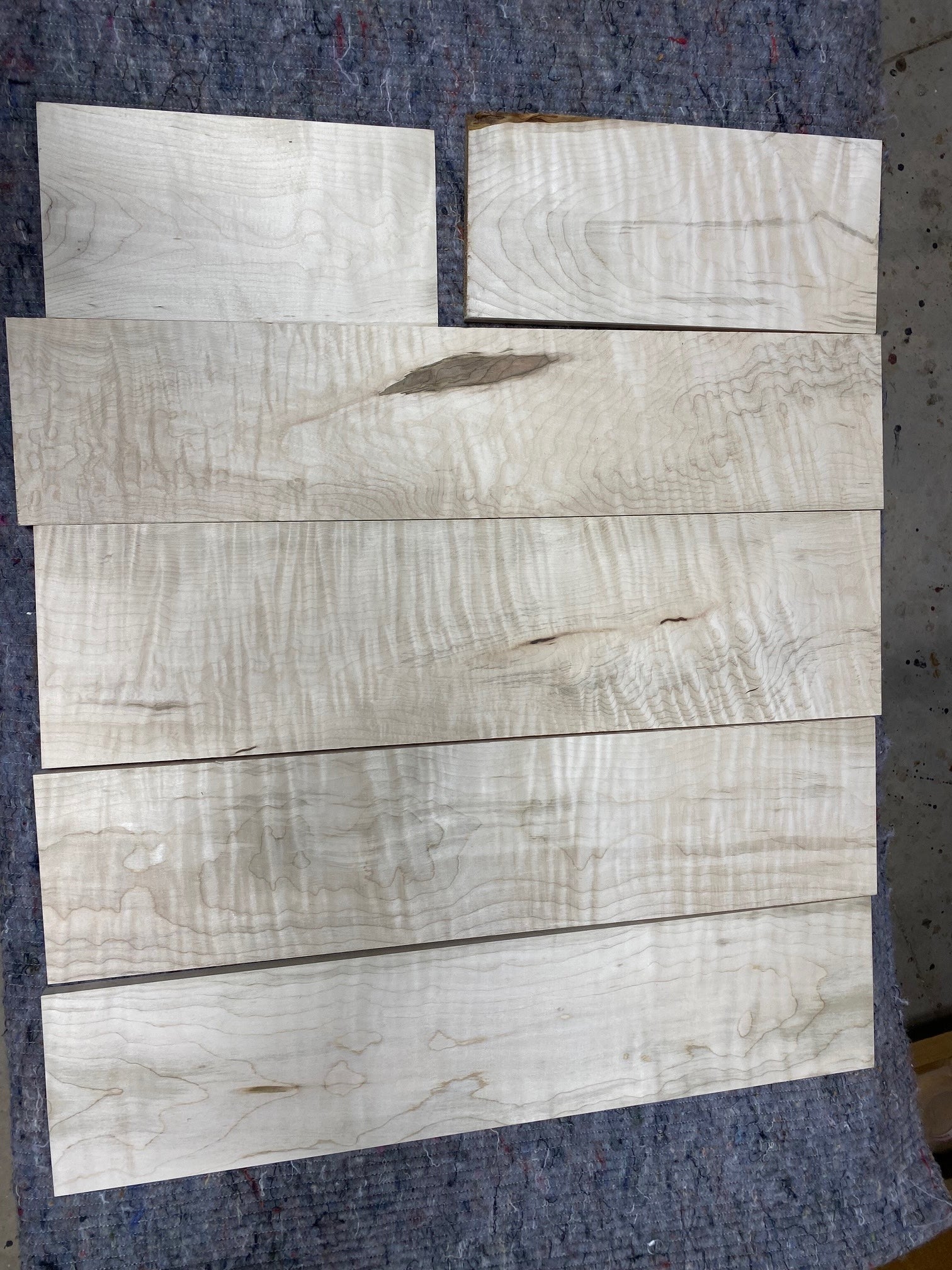 4/4 Curly Maple Hobby Pack-44CM1004-$100 Includes Shipping