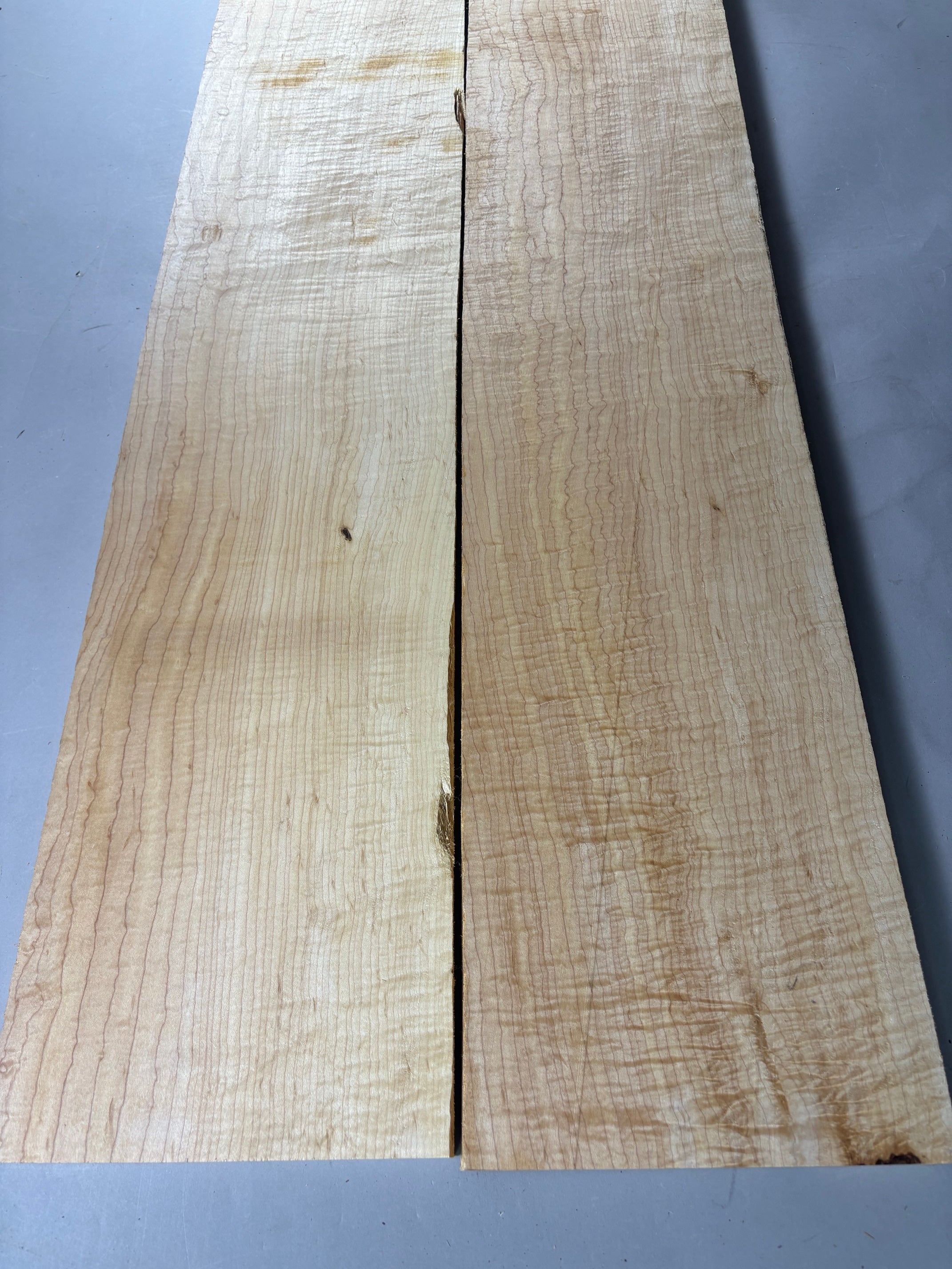 2- 4/4 Curly Maple Boards-44CM1015-$125 Includes Shipping
