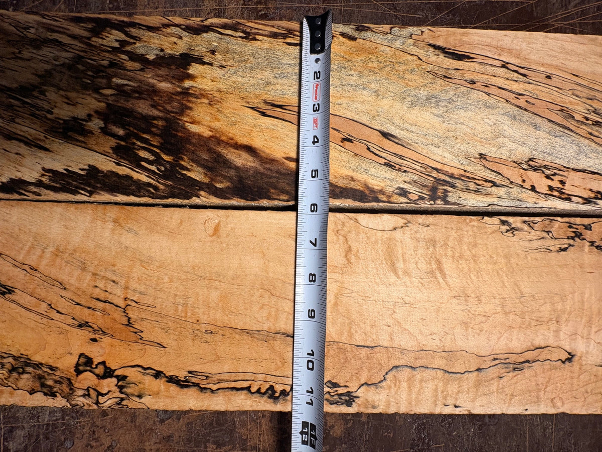 2-4/4 Spalted Curly Hard Maple Boards-44CM1020-$85 Includes Shipping