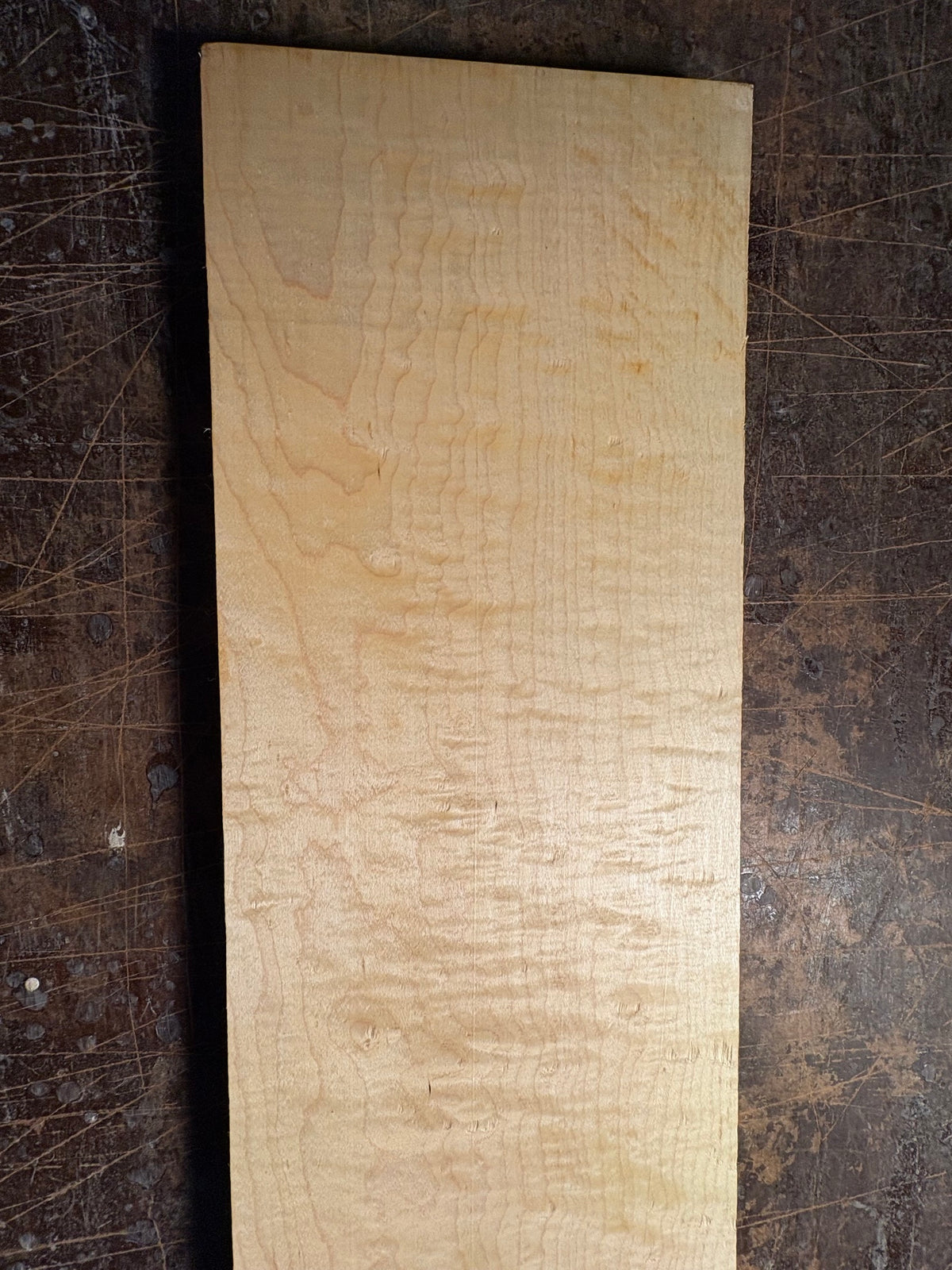 All white curly hard maple