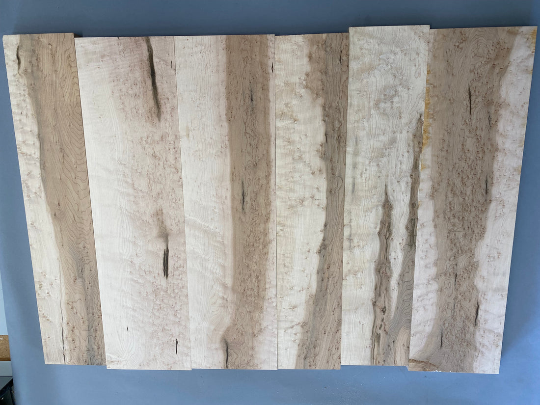 4/4 birdseye maple flat rate box