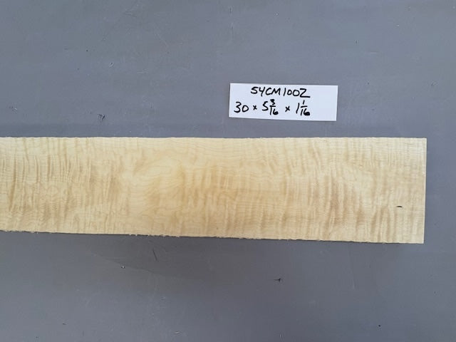 5/4 Curly Maple Guitar Neck Blank-54CM1002-$60 Includes Shipping
