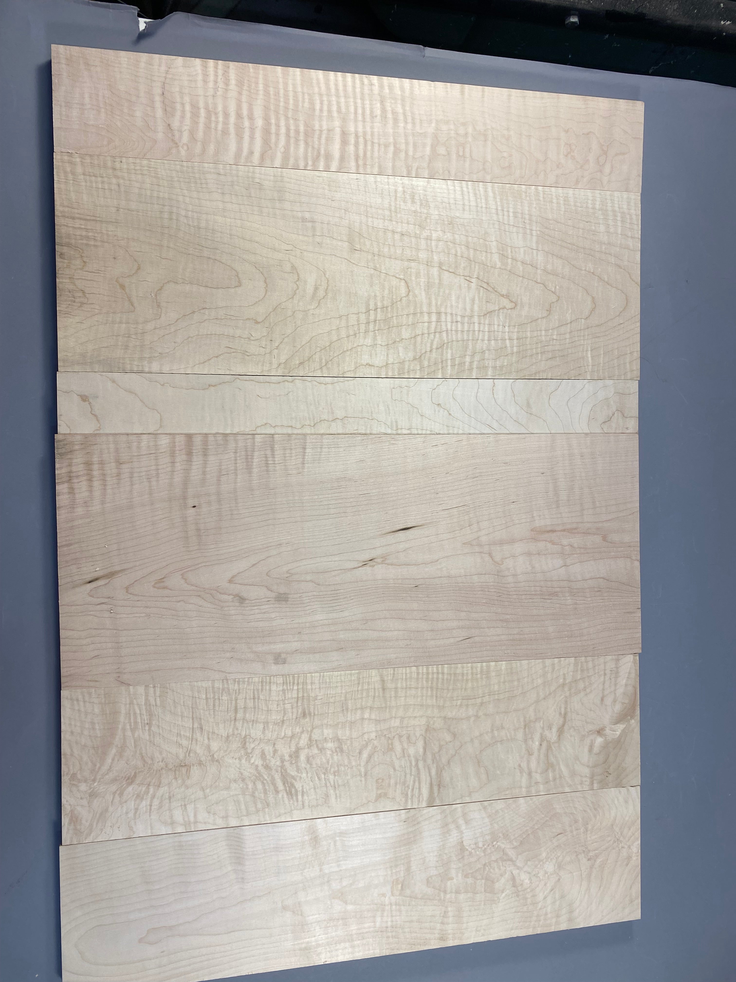 4/4 curly maple large flat rate game box
