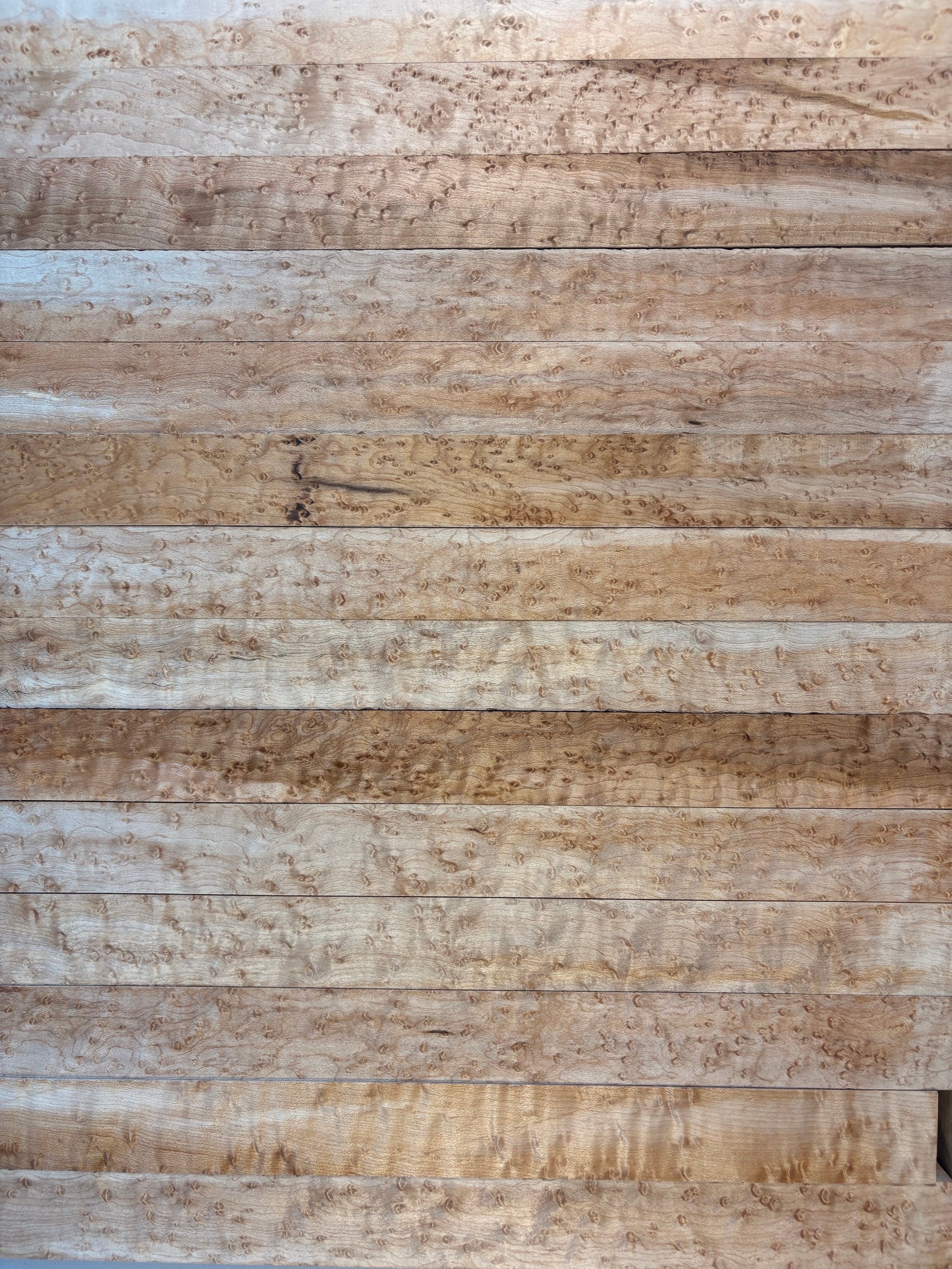 Natural color birdseye maple pool cue/turning blanks with heavy birdseye figure