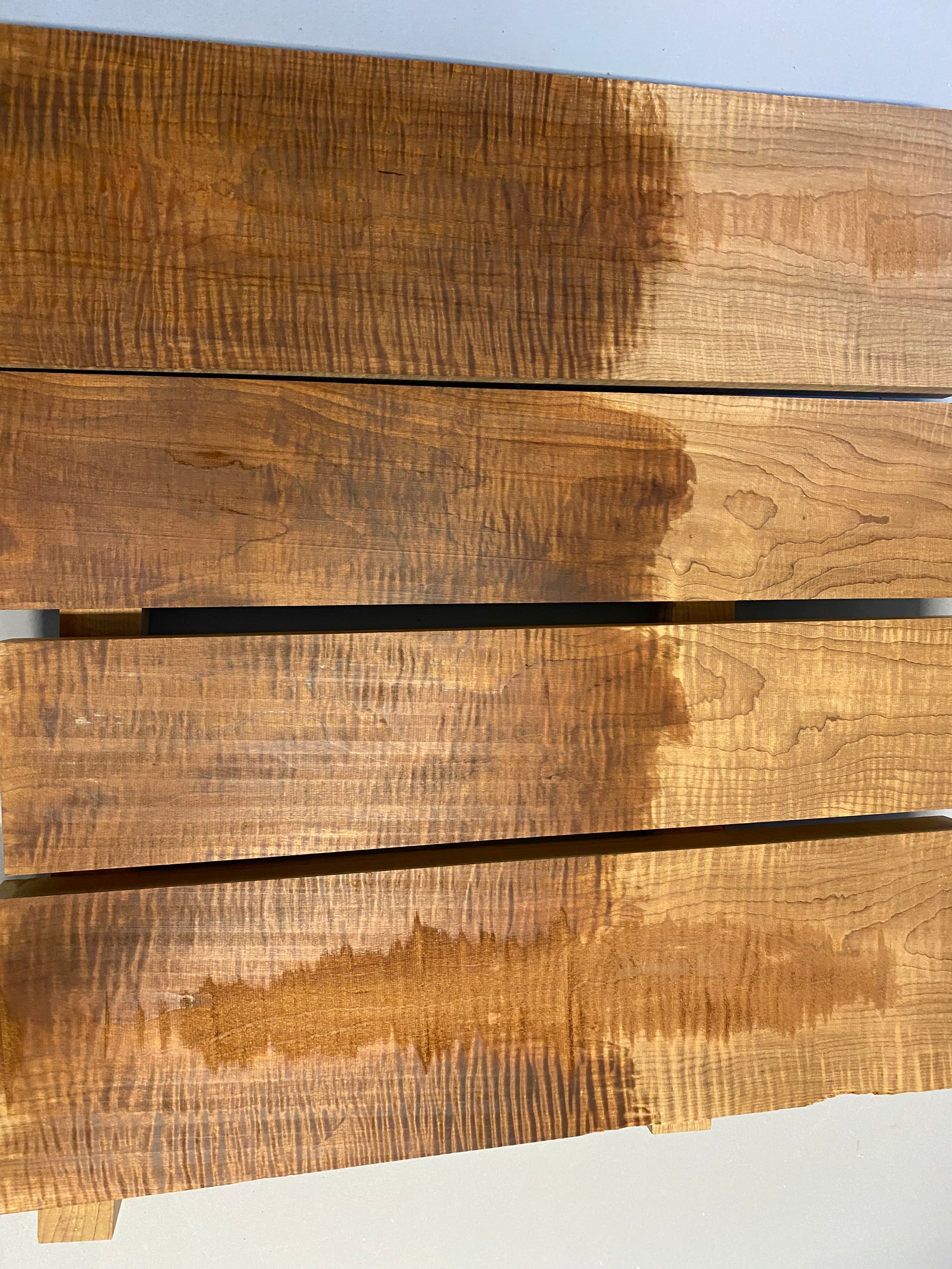 6/4 roasted curly maple 4 pc box