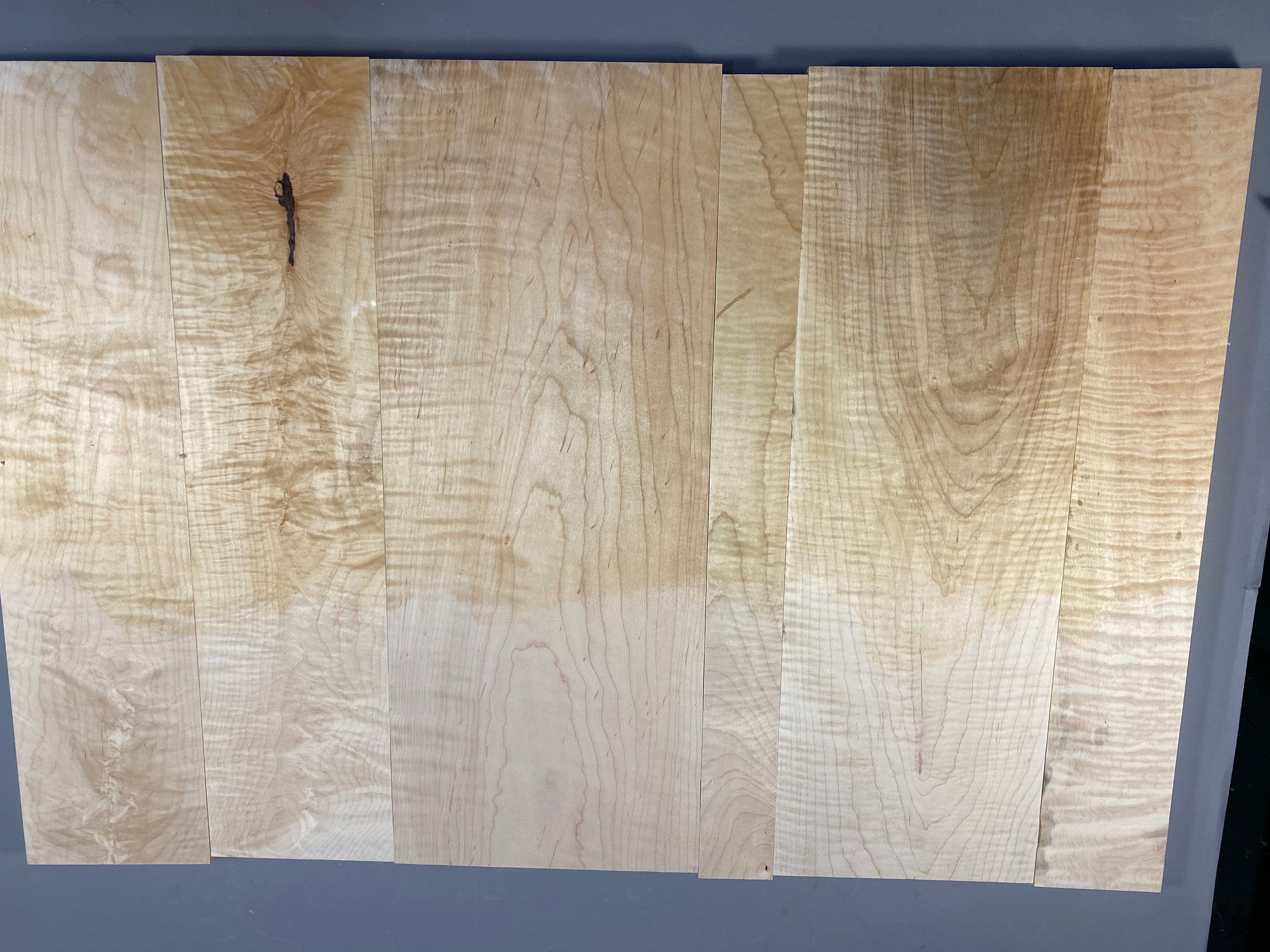 4/4 curly maple large flat rate game box