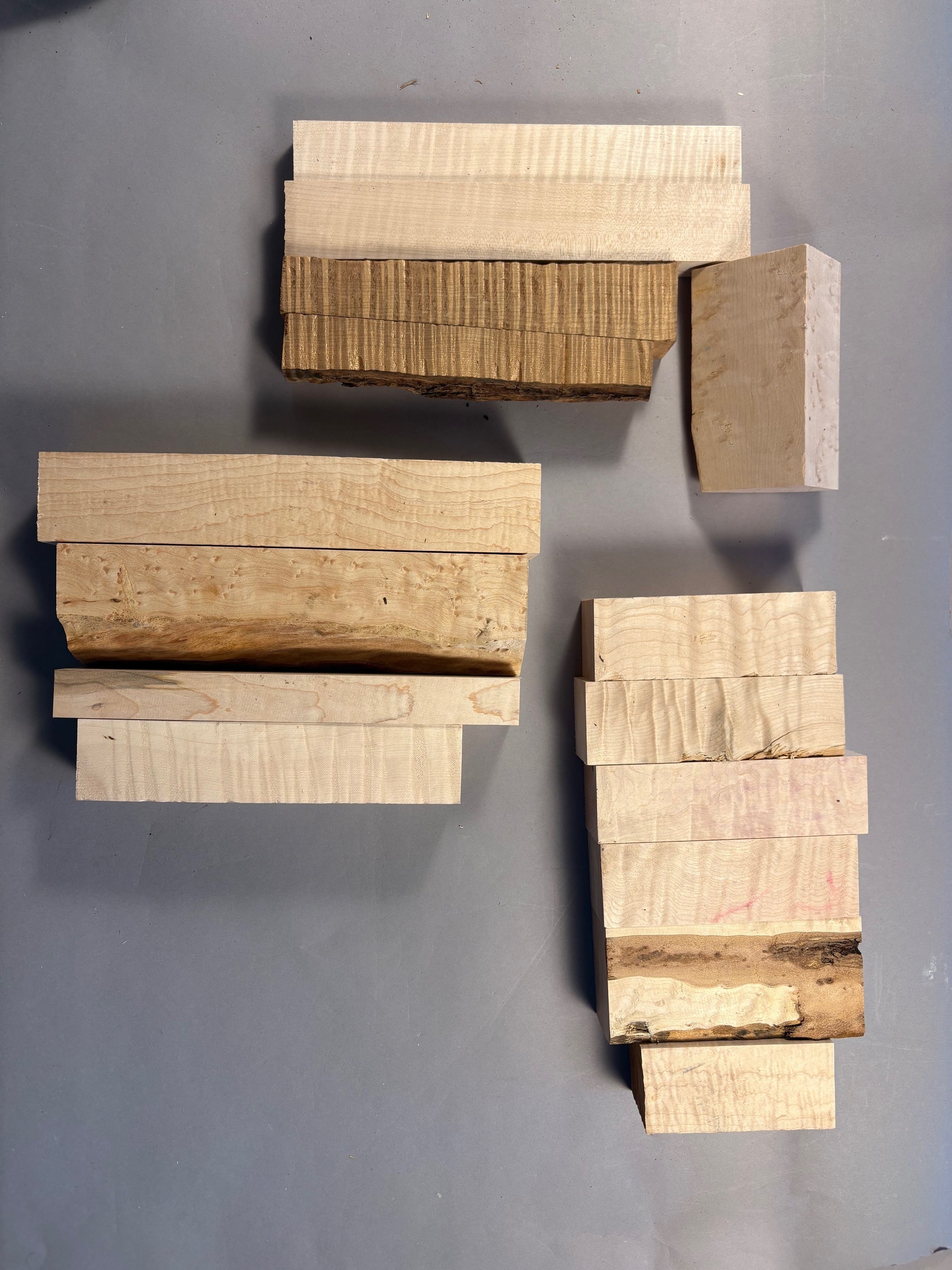 Box of Figured Hardwood Cutoffs-Cutoff1-$35