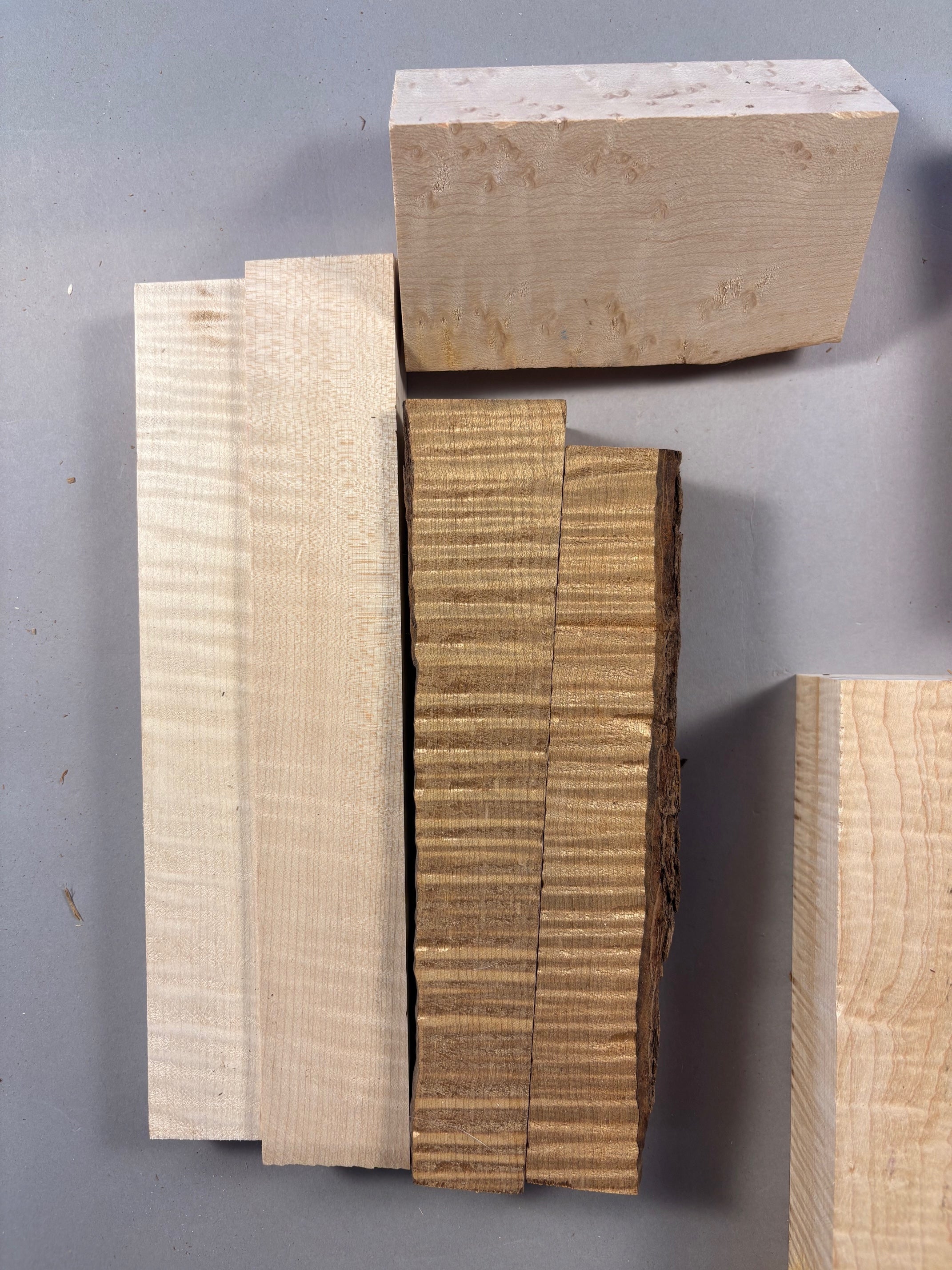 Box of Figured Hardwood Cutoffs-Cutoff1-$35