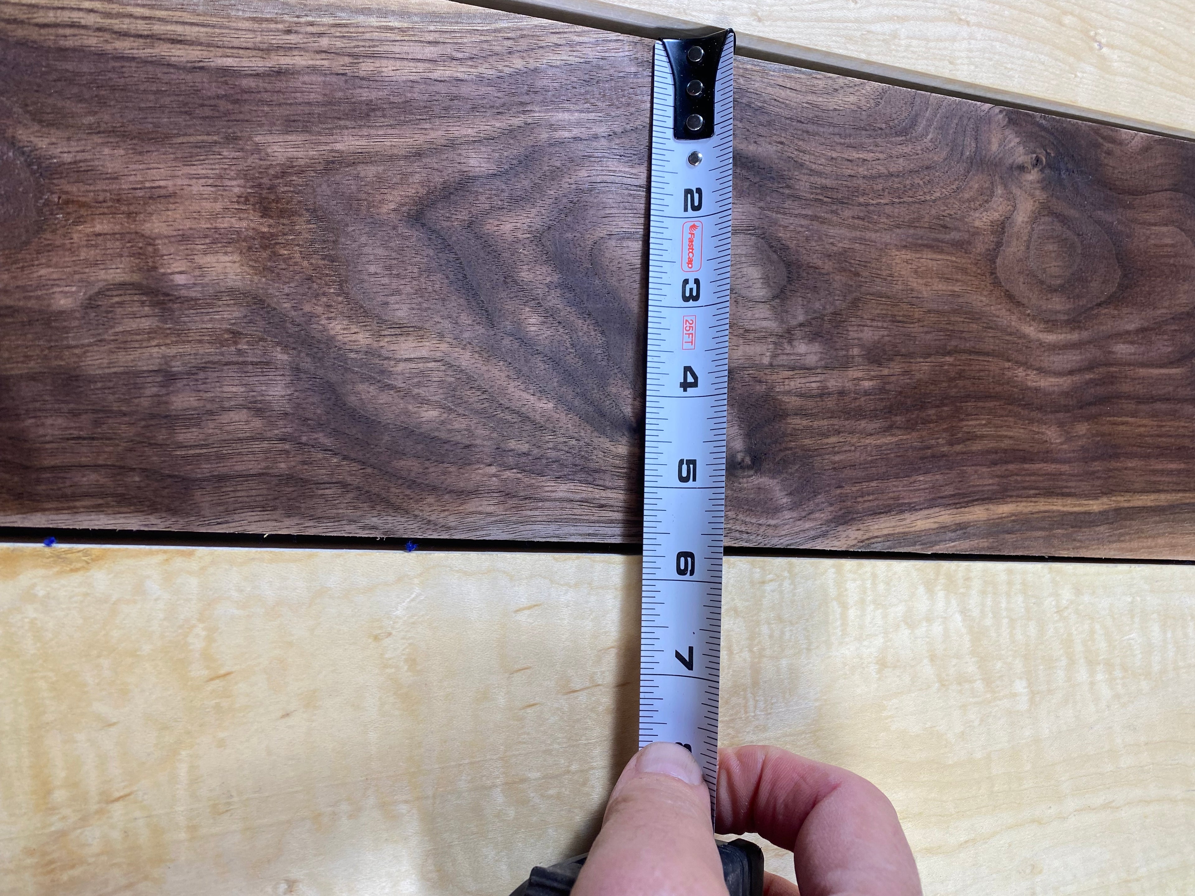 4/4 combo box curly walnut, birdseye maple and curly maple