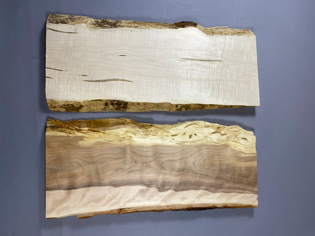 2 live edge charcuterie project boards