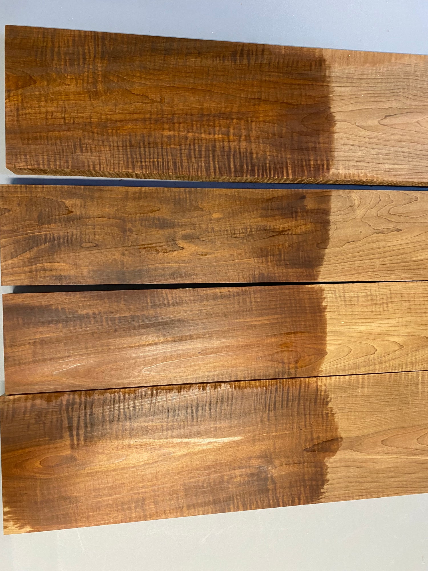 6/4 roasted curly maple 4 pc box