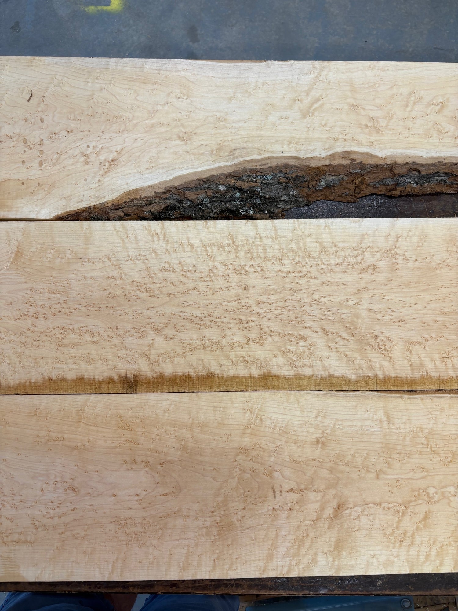 4/4 3 piece set of birdseye maple-44BE1008-$200 Includes Shipping
