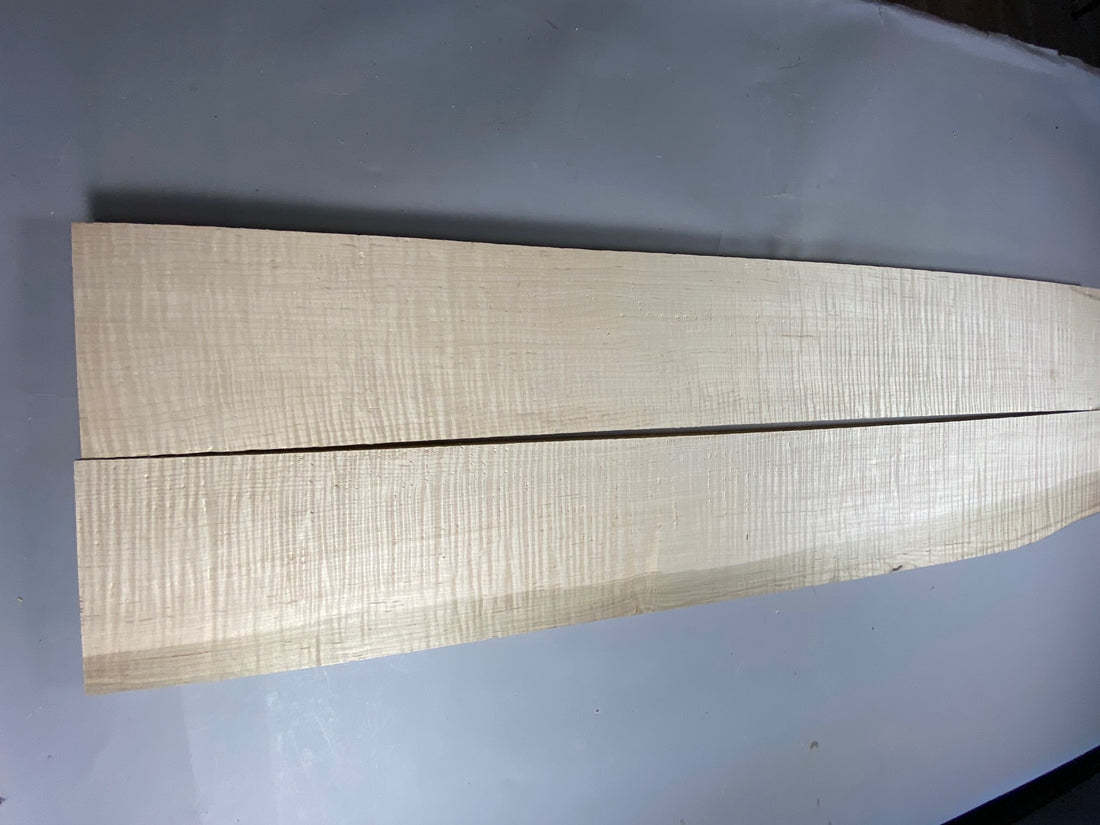 Pair of Quartersawn 4/4 Curly Maple Boards-44CM1006-$200 Includes Shipping