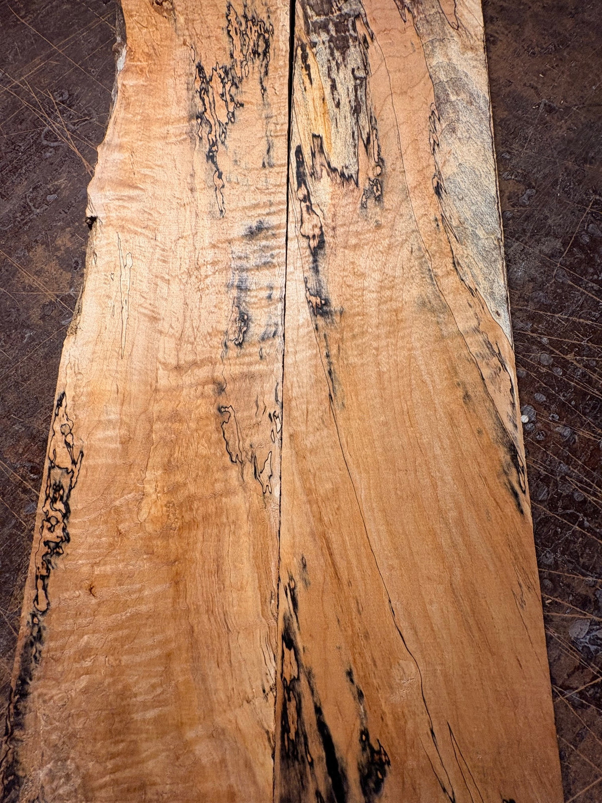 Spalted curly hard maple