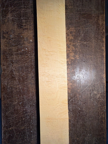All white curly hard maple