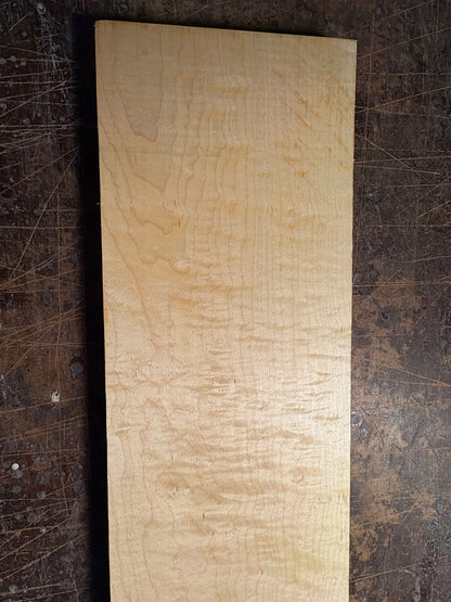 All white curly hard maple