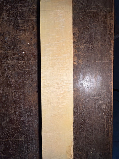 All white curly hard maple
