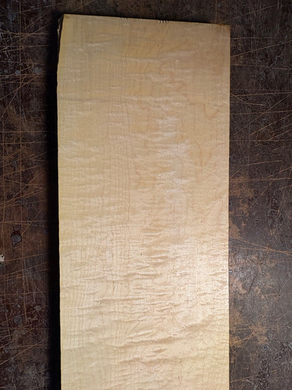 All white curly hard maple