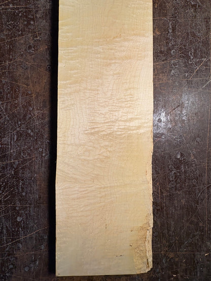 All white curly hard maple