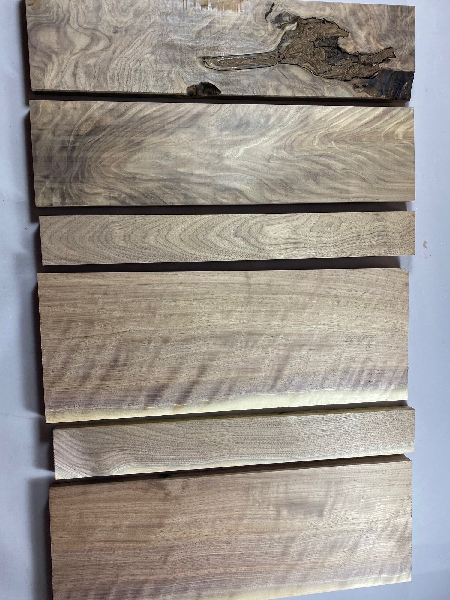 4/4 Curly Walnut Project Pack-44CW1004-$175 Includes Shipping