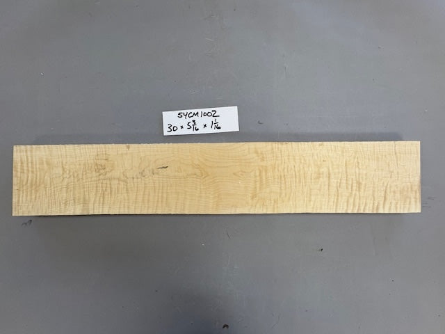 5/4 Curly Maple Guitar Neck Blank-54CM1002-$60 Includes Shipping