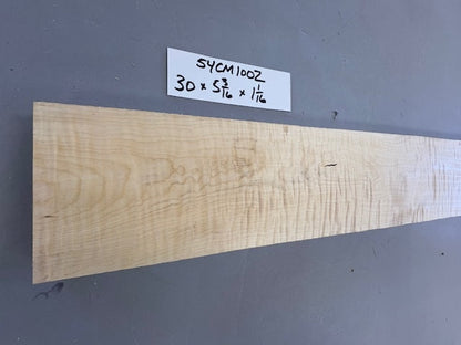 5/4 Curly Maple Guitar Neck Blank-54CM1002-$60 Includes Shipping