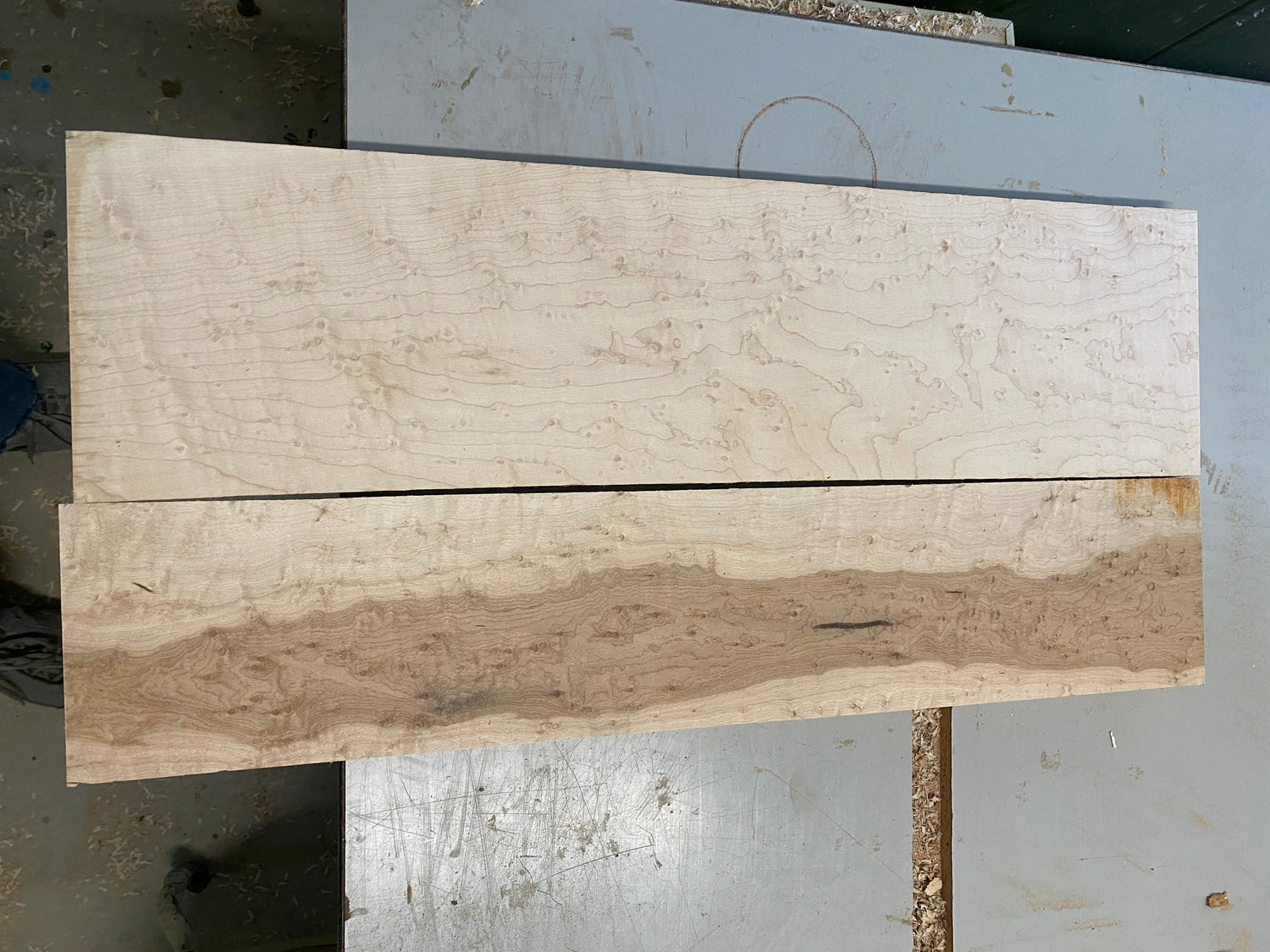 4/4 prime birdseye maple flat rate box.