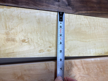 4/4 combo box curly walnut, birdseye maple and curly maple