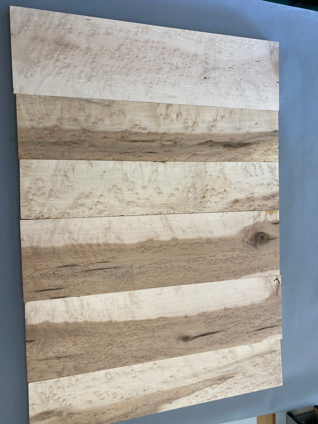 4/4 birdseye maple flat rate box