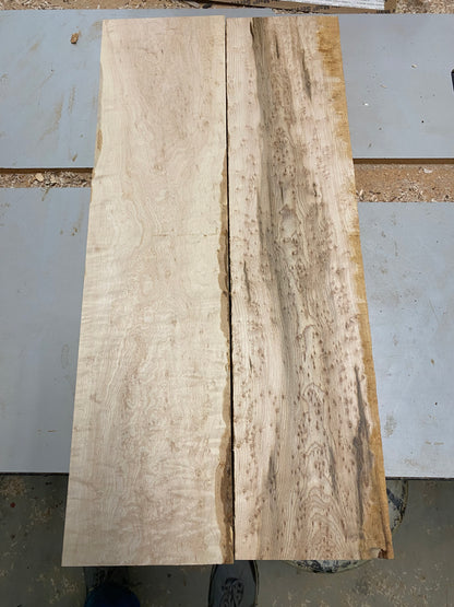 4/4 prime birdseye maple flat rate box.