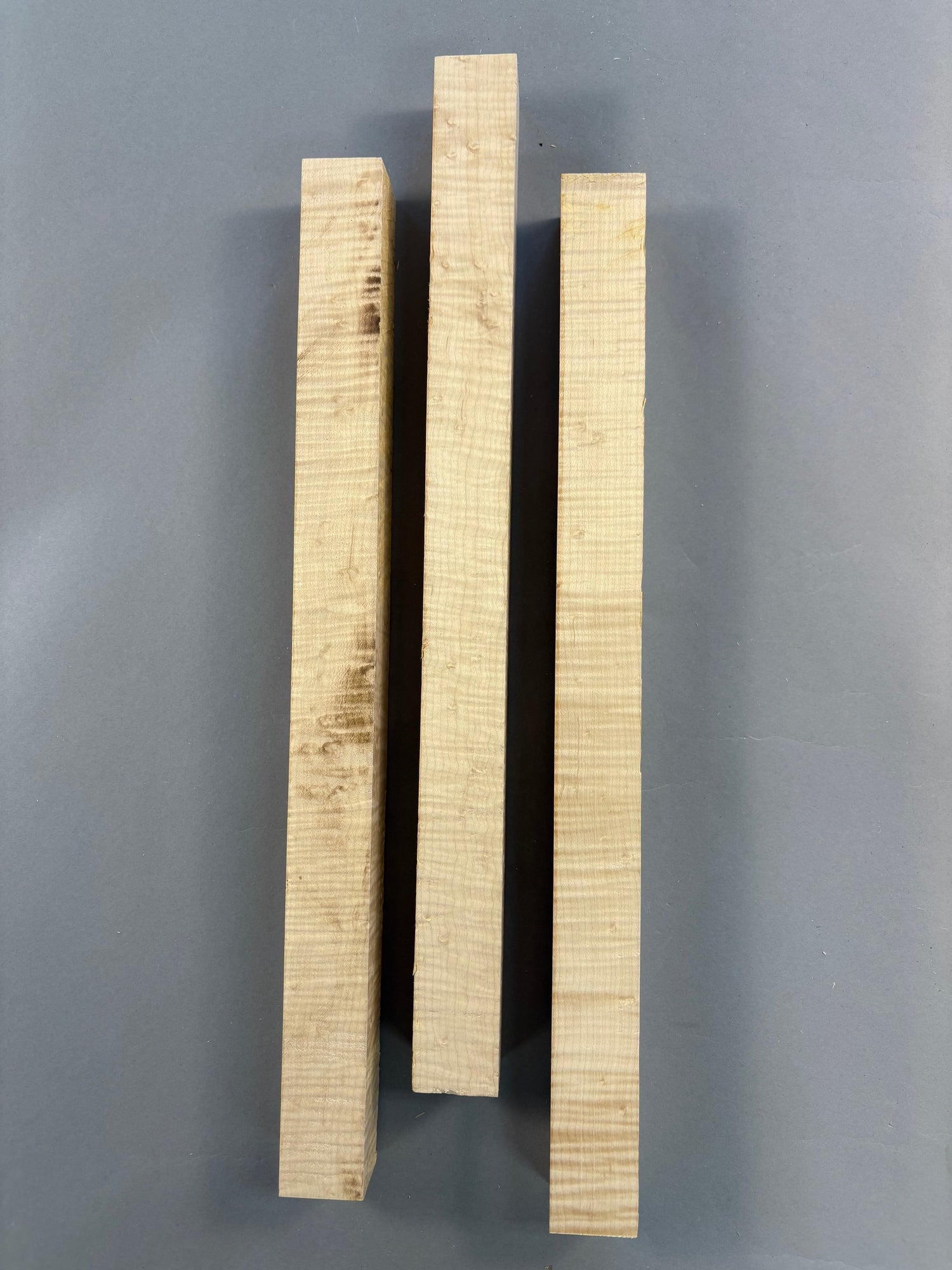 Set of 3 Rare Birdseye and Curly Pool Cue Blanks-BEPC13-$160 Includes Shipping