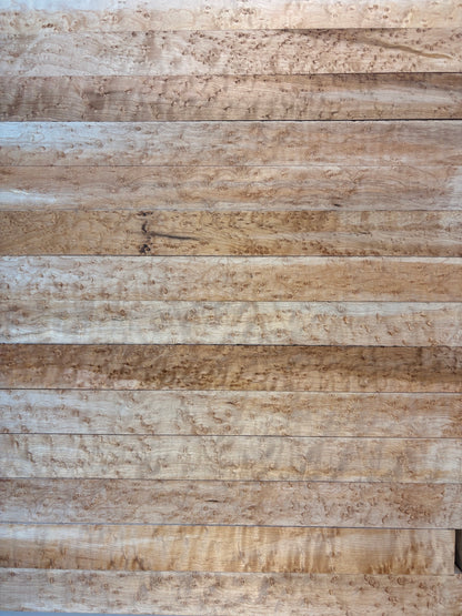 Natural color birdseye maple pool cue/turning blanks with heavy birdseye figure