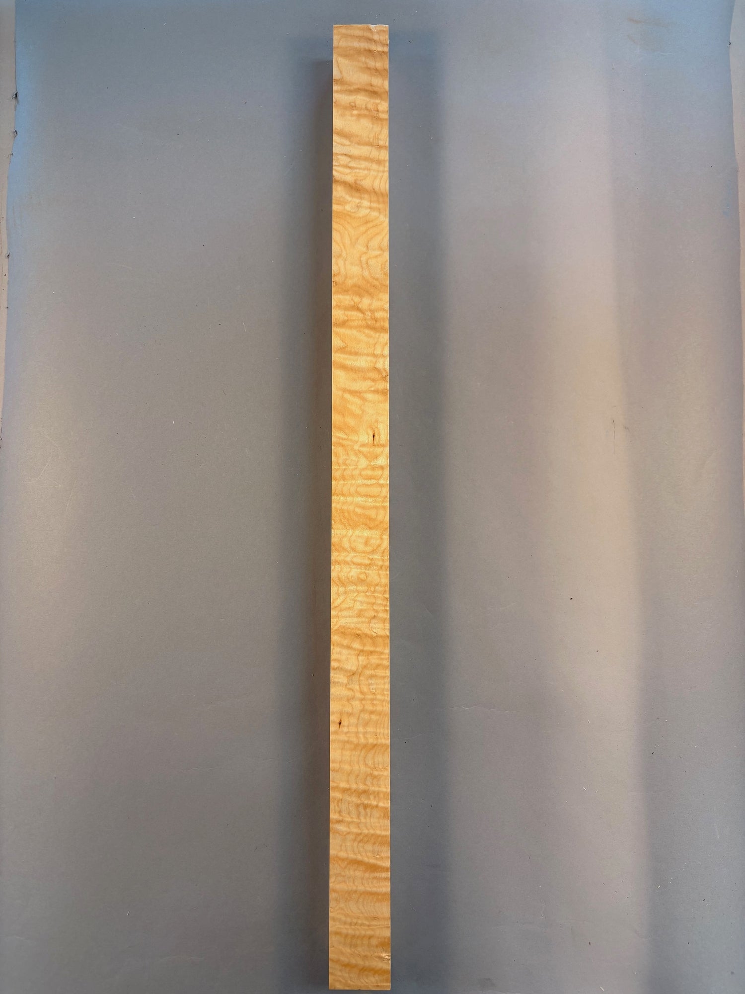 Curly maple wood turning blank with heavy curl