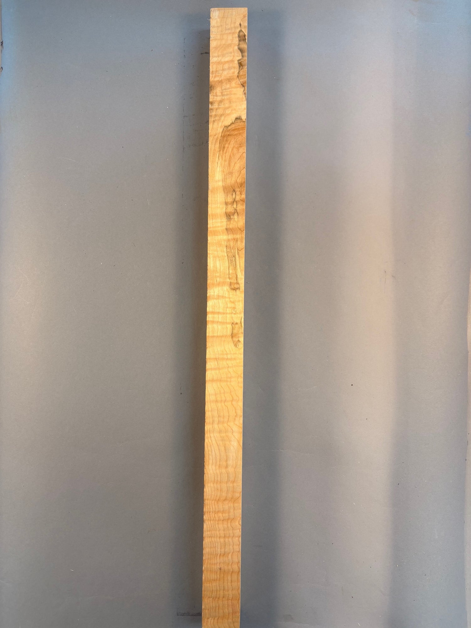 Curly maple wood turning blank with heavy curl