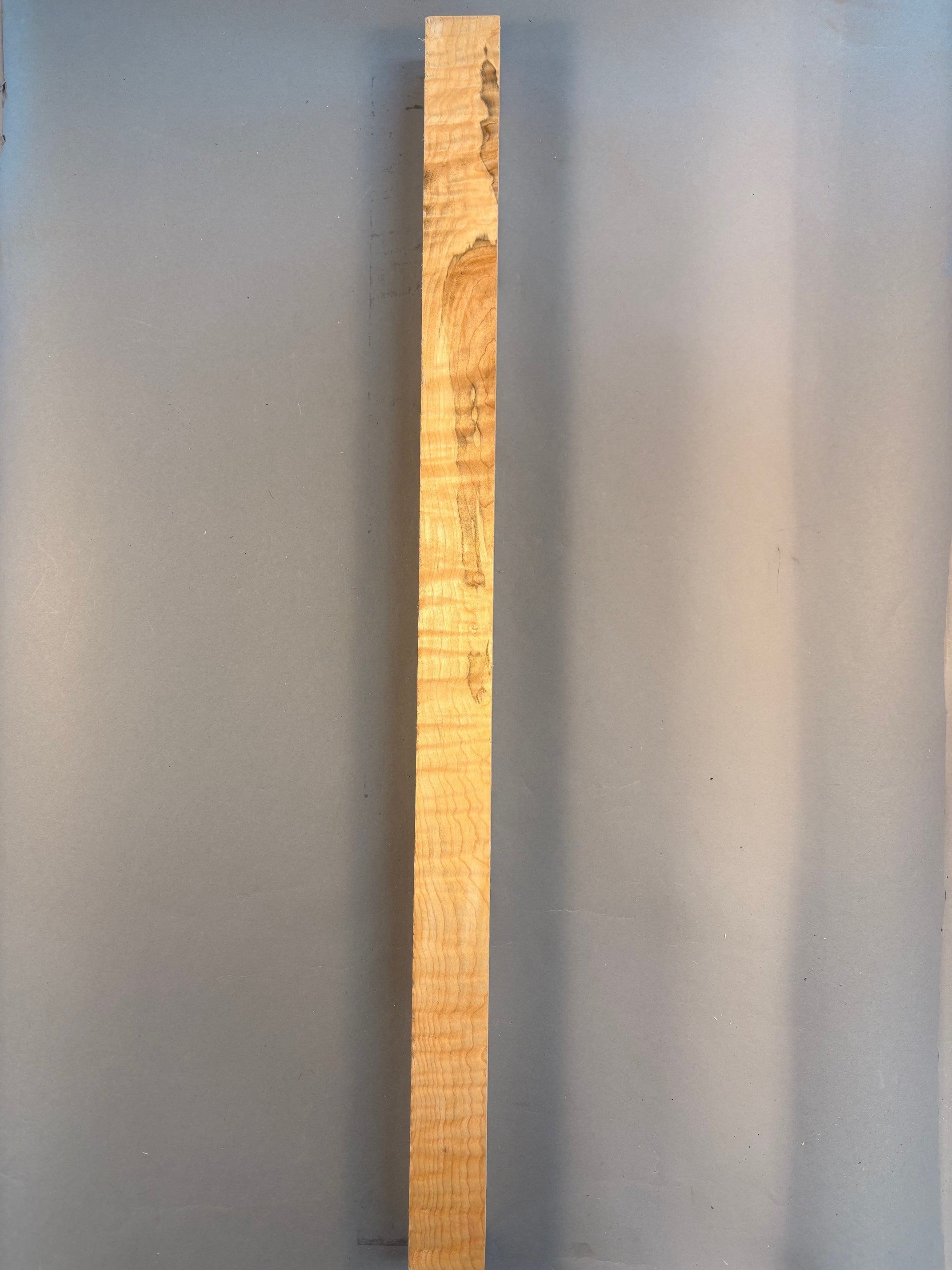 Curly maple wood turning blank with heavy curl