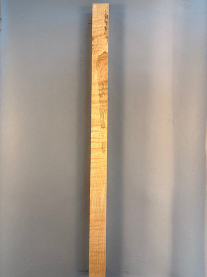 Curly maple wood turning blank with heavy curl